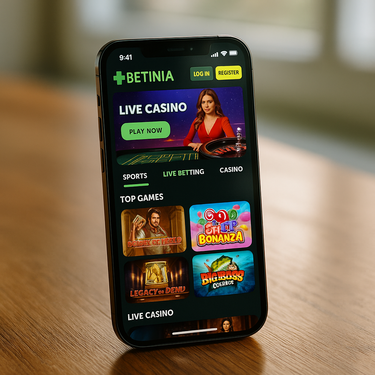 Betinia - Mobile Casino Plattform - Responsive Design